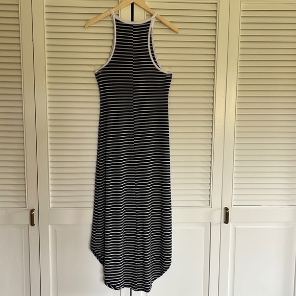 NWT See You Monday Racerback Knit Midi Dress Navy‎ White Size M - Picture 2 of 11
